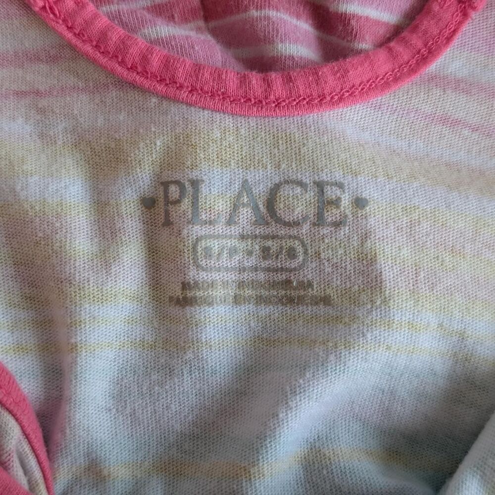 The Children's Place Girls Size Small 5/6 Rainbow Stripe Sleeveless Romper - Picture 5 of 6